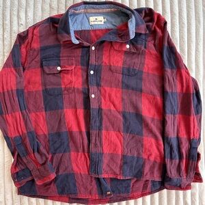 The Normal Brand Red and Blue Plaid Men's XXL Shirt